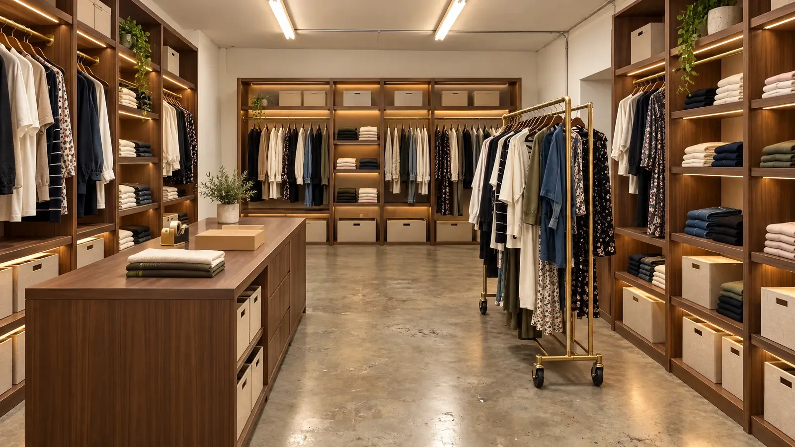 After: Boutique retail | Music City Closet After: a boutique shop redesigned with custom display fixtures and lighting