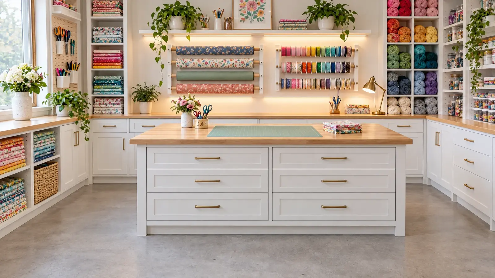 After: Hobby and craft room | Music City Closet After: a craft room redesigned with dedicated storage and a work surface
