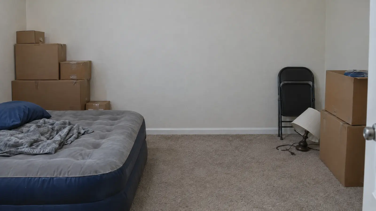 Before: a spare room with an unused spare room