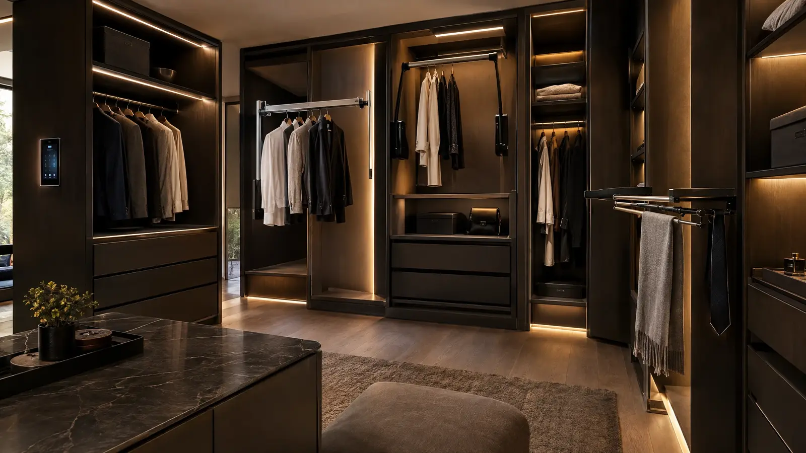 Smart and Motorized Closet Features in Nashville and Middle Tennessee